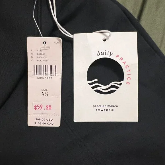 Anthropologie Black yoga pants with zippers size XS - Picture 6 of 10